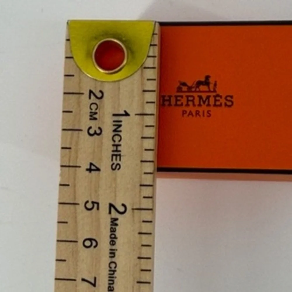 Hermes Paris Small Orange Jewelry Gift Box Sliding Drawer 2.5x1.5x1.5 Inch